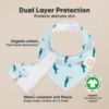 Picture of 8-Pack Organic Baby Bandana Bibs for Girls - Super Absorbent Triangle Baby Bibs for Drooling and Teething Infant, 100% Cotton Extra Soft for Newborn, Infant 0-36 Months (Wildscape)
