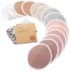 Picture of Organic Nursing Pads - 14 Washable Viscose Derived from Bamboo Breastfeeding Pads, Wash Bag, Reusable Breast Pads for Breastfeeding, Nipple Pads for Breastfeeding Essentials (Lovelle, XL 5.5")