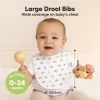 Picture of 8-Pack Organic Baby Bibs for Boys, Girls - Soft Cotton Drooling and Teething Bibs for Baby Girl & Boy, Extra Absorbent, Easy to Clean & Put On for Toddler, Newborn, Infant 0-24 Months (Roarsome)