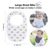 Picture of 8-Pack Organic Baby Bibs for Boys, Girls - Soft Cotton Drooling and Teething Bibs for Baby Girl & Boy, Extra Absorbent, Easy to Clean & Put On for Toddler, Newborn, Infant 0-24 Months (Grayscape)