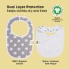 Picture of 8-Pack Organic Baby Bibs for Boys, Girls - Soft Cotton Drooling and Teething Bibs for Baby Girl & Boy, Extra Absorbent, Easy to Clean & Put On for Toddler, Newborn, Infant 0-24 Months (Grayscape)