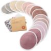 Picture of Organic Nursing Pads - 14 Washable Viscose Derived from Bamboo Breastfeeding Pads, Wash Bag, Reusable Breast Pads for Breastfeeding, Nipple Pads for Breastfeeding Essentials(Plum, M 3.9")