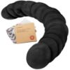 Picture of Organic Nursing Pads - 14 Washable Viscose Derived from Bamboo Breastfeeding Pads, Wash Bag, Reusable Breast Pads for Breastfeeding, Nipple Pads for Breastfeeding Essentials(Midnight Black, L 4.8")