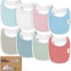 Picture of 8-Pack Organic Baby Bibs for Boys, Girls - Soft Cotton Drooling and Teething Bibs for Baby Girl & Boy, Extra Absorbent, Easy to Clean & Put On for Toddler, Newborn, Infant 0-24 Months (Spring)