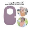 Picture of 8-Pack Organic Baby Bibs for Boys, Girls - Soft Cotton Drooling and Teething Bibs for Baby Girl & Boy, Extra Absorbent, Easy to Clean & Put On for Toddler, Newborn, Infant 0-24 Months (Mauve)