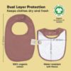 Picture of 8-Pack Organic Baby Bibs for Boys, Girls - Soft Cotton Drooling and Teething Bibs for Baby Girl & Boy, Extra Absorbent, Easy to Clean & Put On for Toddler, Newborn, Infant 0-24 Months (Mauve)