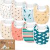 Picture of 8-Pack Organic Baby Bibs for Boys, Girls - Soft Cotton Drooling and Teething Bibs for Baby Girl & Boy, Extra Absorbent, Easy To Clean & Put On for Toddler, Newborn, Infant 0-24 Months (Wildscape)