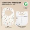 Picture of 8-Pack Organic Baby Bibs for Boys, Girls - Soft Cotton Drooling and Teething Bibs for Baby Girl & Boy, Extra Absorbent, Easy To Clean & Put On for Toddler, Newborn, Infant 0-24 Months (Wildscape)