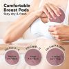 Picture of Organic Nursing Pads - 14 Washable Viscose Derived from Bamboo Breastfeeding Pads, Wash Bag, Reusable Breast Pads for Breastfeeding, Nipple Pads for Breastfeeding Essentials(Plum, L 4.8")