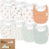 Picture of 8-Pack Organic Baby Bibs for Boys, Girls - Soft Cotton Drooling and Teething Bibs for Baby Girl & Boy, Extra Absorbent, Easy To Clean & Put On for Toddler, Newborn, Infant 0-24 Months (Wilderness)