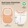 Picture of 8-Pack Organic Baby Bibs for Boys, Girls - Soft Cotton Drooling and Teething Bibs for Baby Girl & Boy, Extra Absorbent, Easy To Clean & Put On for Toddler, Newborn, Infant 0-24 Months (Wilderness)