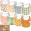 Picture of 8-Pack Organic Baby Bibs for Boys, Girls - Soft Cotton Drooling and Teething Bibs for Baby Girl & Boy, Extra Absorbent, Easy to Clean & Put On for Toddler, Newborn, Infant 0-24 Months (Countryside)