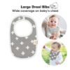 Picture of 8-Pack Organic Baby Bibs for Boys, Girls - Soft Cotton Drooling and Teething Bibs for Baby Girl & Boy, Extra Absorbent, Easy To Clean & Put On for Toddler, Newborn, Infant 0-24 Months(Grayscale)