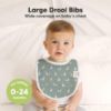 Picture of 8-Pack Organic Baby Bibs for Boys, Girls - Soft Cotton Drooling and Teething Bibs for Baby Girl & Boy, Extra Absorbent, Easy To Clean & Put On for Toddler, Newborn, Infant 0-24 Months (Pets & Paws)