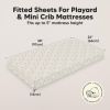 Picture of 2-Pack Mini Crib Sheets Fitted - Pack N Play Sheets for Pack and Play Mattress, Organic Cotton, Soft & Breathable Jersey Playard Bedding, Neutral Mini Toddler Bed Cover for Boys, Girls (Daisies)