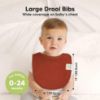 Picture of 8-Pack Organic Baby Bibs for Boys, Girls - Soft Cotton Drooling and Teething Bibs for Baby Girl & Boy, Extra Absorbent, Easy to Clean & Put On for Toddler, Newborn, Infant 0-24 Months (Sahara)