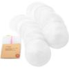 Picture of Organic Breast Pads - 14 Viscose Derived from Bamboo Washable Pads + Wash Bag, 3-Layers Breastfeeding Nipple Pad for Maternity, Reusable Nipplecovers for Breast Feeding(Soft White Lite, XL 5.5")