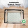 Picture of 2-Pack Mini Crib Sheets Fitted - Pack N Play Sheets for Pack and Play Mattress, Organic Cotton, Soft & Breathable Jersey Playard Bedding, Neutral Mini Toddler Bed Cover for Boys, Girls (Elly)