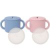 Picture of WeeSprout Snack Containers, Food Grade Silicone Cups, Spill-Proof Tops For Toddlers and Babies, Premium Hard Plastic Travel Lids, Dishwasher Safe, Set of 2 Snack Catchers