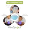 Picture of WeeSprout Snack Containers, Food Grade Silicone Snack Cups, Spill-Proof Tops For Toddlers and Babies, Premium Hard Plastic Travel Lids, Dishwasher Safe Toddler and Baby Cups,