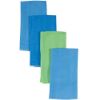 Picture of Gerber Baby Newborn Flannel Burpcloths, Unisex, One Size, 4 Pack, Blue/Green