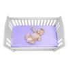 Picture of GUNTAIL 2 Pack Satin Soft Crib Sheet for Baby with Sensitive Hair Silky Baby Mattress Sheet Pink and Violet Unisex 52’’x28’’x8’’ Fitted Sheets