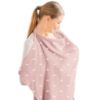 Picture of Konssy Muslin Nursing Cover for Baby Breastfeeding, Breathable 100% Cotton Breastfeeding Cover with Rigid Hoop for Mother Nursing Apron, Multi-use Carseat Canopy
