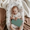 Picture of Gllquen Baby Muslin Bassinet Sheets 3 Pack, Breathable Elastic Cozy Fitted Cotton Bassinet Mattress Sheet for Baby Boy Girls, Fit for Hourglass Oval Rectangular Cradle Pad Sheets 33"X17" (Green)