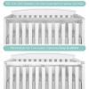 Picture of TILLYOU 3-Piece Padded Baby Crib Rail Cover Protector Set from Chewing, Safe Teething Guard Wrap for Standard Cribs, 100% Silky Soft Microfiber Polyester, Fits Side and Front Rails, Pale Gray