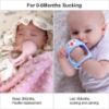 Picture of Smily Mia Baby Teething Toy |Penguin Teether for 0-6Months |Reindeer Baby Chew Toys for 3m+, Soft Silicone Hand Teether |Teething Mitten for Teething Pain Relief, Baby Essentials Gift Box, Purple