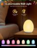 Picture of MediAcous Night Light for Kids, Baby Night Light with 7 Colors & Stepless Dimming, Rechargeable Toddler Night Light, Portable Touch Night Lamp for Kids, Christmas Pattern Design for Ideal Xmas Gifts