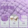 Picture of Looxii Muslin Burp Cloths 100% Cotton Muslin Cloths Large 20''x10'' Extra Soft and Absorbent 6 Pack Baby Burping Cloth for Boys and Girls (Purple)