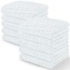 Picture of Comfy Cubs Muslin Baby Washcloths 10 Pack - Soft 6-Layer Cotton Wash Cloths for Sensitive Skin - 10"x10" Large, Gentle, Absorbent Infant Essentials for Newborn and Toddlers - (White)