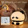 Picture of Cute Panda Night Light, LED Squishy Novelty Animal Night Lamp, Food Grade Silicone 3 Level Dimmable Breastfeeding Nursery Nightlight for Room Decor, Cute Gifts Stuff for Boys Girls Baby Children