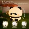 Picture of Cute Panda Night Light, LED Squishy Novelty Animal Night Lamp, Food Grade Silicone 3 Level Dimmable Breastfeeding Nursery Nightlight for Room Decor, Cute Gifts Stuff for Boys Girls Baby Children