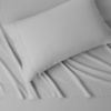 Picture of Amazon Basics 3 Piece Bed Sheets Set, 100% Cotton Jersey, Includes Super Soft, Flat and Fitted Sheets, Pillowcase, Toddler, Light Gray, Solid