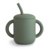 Picture of mushie 100% Silicone Training Cup & Straw for Toddlers | 6 Months+ (Dried Thyme)