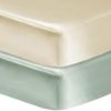 Picture of GUNTAIL 2 Pack Satin Soft Crib Sheet for Baby with Sensitive Hair Silky Baby Mattress Sheet Pink and Violet Unisex 52x28in (Satin Brown & Green)