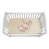 Picture of GUNTAIL 2 Pack Satin Soft Crib Sheet for Baby with Sensitive Hair Silky Baby Mattress Sheet Pink and Violet Unisex 52x28in (Satin Brown & Green)