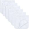Picture of Comfy Cubs Muslin Burp Cloths 20" x 10", Pack of 6 - Large, 6-Layer, Ultra Absorbent 100% Cotton for Baby Spit-Up, Drool, and Messes - Soft, Safe & Gentle Baby Burp Cloths Set for Boys & Girls - White