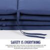 Picture of TILLYOU Baby Safe Crib Bumper Pads for Standard Cribs Machine Washable Padded Crib Liner Thick Padding for Nursery Bed 100% Silky Soft Microfiber Polyester Protector de Cuna, 4 Piece/Navy Blue