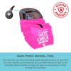 Picture of J.L. Childress Gate Check Bag for Car Seats - Travel Bag for Airplane - Includes AIRTAG Holder - Fits All Baby Car Seats, Infant Carriers & Child Booster Seats, Neon Pink