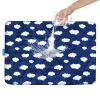 Picture of Pack and Play Mattress Protector Sheets Fitted Waterproof Pack and Play Mattress Pad Cover, Compatible with Graco Pack n Play & Dream On Me & Pamo Babe, Playpen/Playard Sheet, Navy Cloud, 39" x 27"