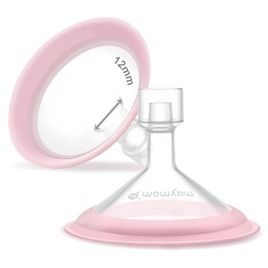 Picture of 12mm Maymom MyFit Shields, Pano Series; Compatible with Medela Breast Pump Parts- PersonalFit, Freestyle, Harmony, Maxi, Freestyle Flex Connector; Connect to Maymom Widemouth/Narrow Connector, 2pcs