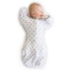 Picture of SwaddleDesigns Transitional Swaddle Sack, Arms Up Half-Length Sleeves & Mitten Cuffs, Swaddle for Newborn Transition to Baby Sleep Sack Wearable Blanket, Large, 6-9 Month, 21-24 lb, Tiny Hedgehogs