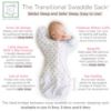Picture of SwaddleDesigns Transitional Swaddle Sack, Arms Up Half-Length Sleeves & Mitten Cuffs, Swaddle for Newborn Transition to Baby Sleep Sack Wearable Blanket, Large, 6-9 Month, 21-24 lb, Tiny Hedgehogs