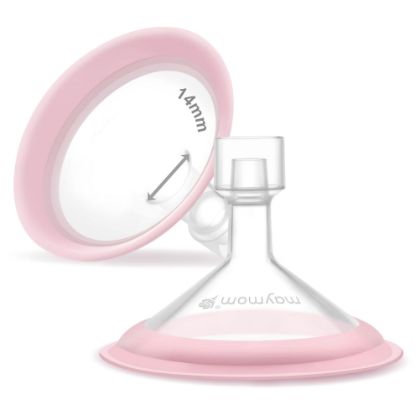 Picture of 14mm Maymom MyFit Shields, Pano Series; Compatible with Medela Breast Pump- PersonalFit, Freestyle, Harmony, Maxi, Freestyle Flex Connector; Connect to Maymom Widemouth/Narrow Connector, 2pcs