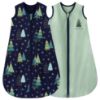 Picture of Yoofoss Baby Sleep Sack 0-6 Months Baby Wearable Blanket 100% Cotton 2-Way Zipper TOG 0.5 Toddler Sleeping Sack 2 Pack
