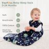 Picture of Yoofoss Baby Sleep Sack 0-6 Months Baby Wearable Blanket 100% Cotton 2-Way Zipper TOG 0.5 Toddler Sleeping Sack 2 Pack