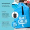 Picture of J.L. Childress Gate Check Bag for Car Seats - Travel Bag for Airplane - Includes AIRTAG Holder - Fits All Baby Car Seats, Infant Carriers & Child Booster Seats, Neon Blue